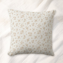 Cojín Decorativo Floral Alegre Silenciado Neutro Suave Crema Beige