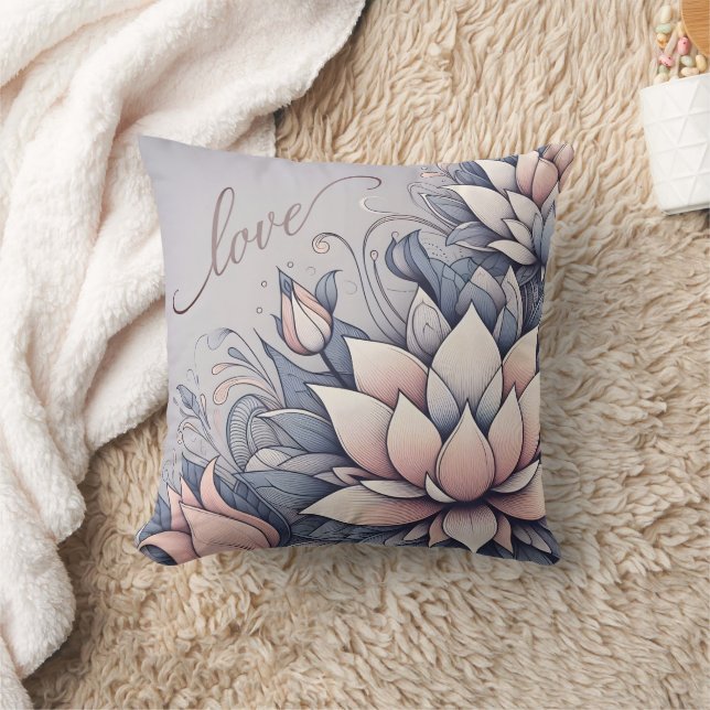 Cojín decorativo floral "Amor" (Manta)