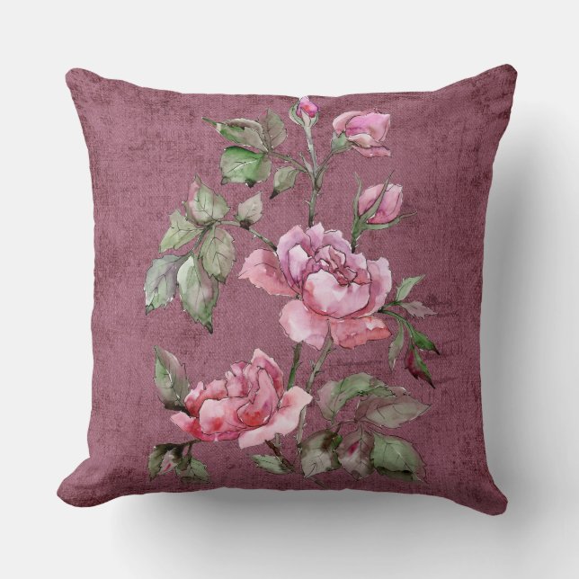 Cojín decorativo floral Ante de Borgoña (Anverso)
