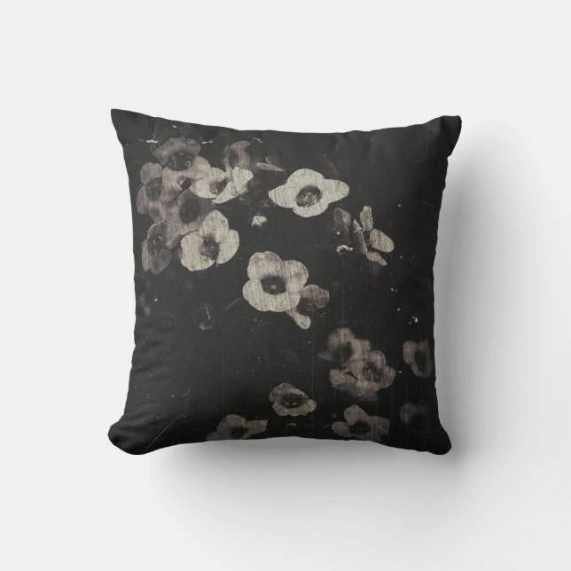 Cojín decorativo floral antiguo (Anverso)