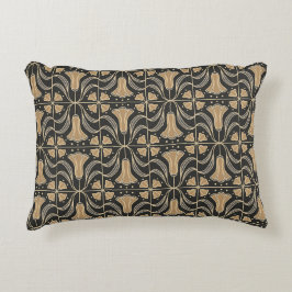 Cojín Decorativo Floral Art Déco. Flores azules 2 