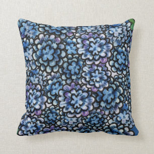 Cojín Decorativo Floral azul