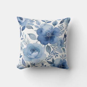 Cojín Decorativo Floral azul bonito