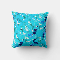 Floral azul turquesa y blanca moderna