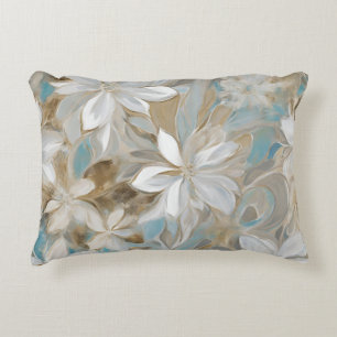 Cojín Decorativo Floral azul Verde azulado beige marrón