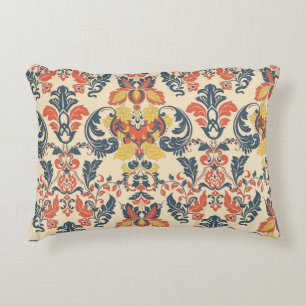 Cojín Decorativo Floral barroca: tapiz clásico vintage.