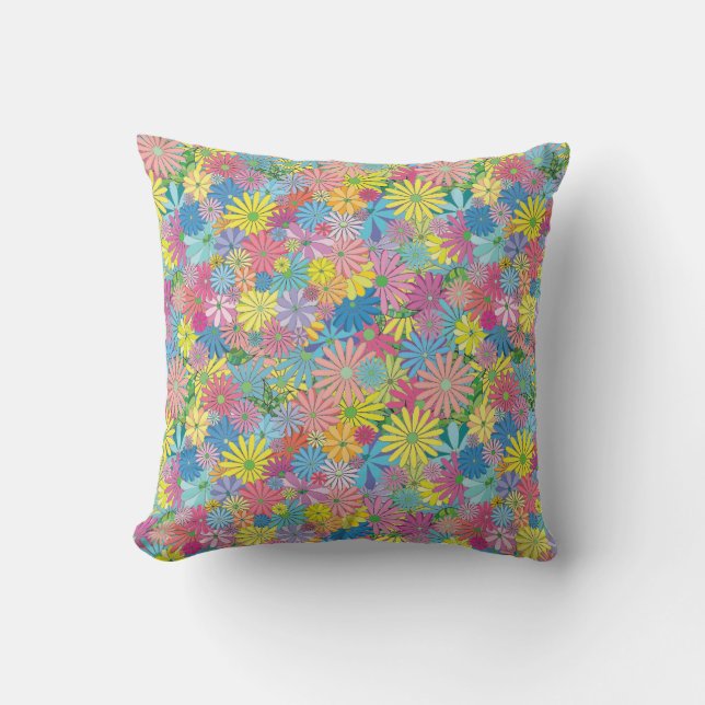 Cojín Decorativo Floral Básico (Anverso)