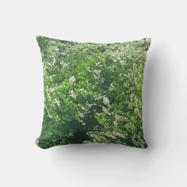 Cojín decorativo floral blanco