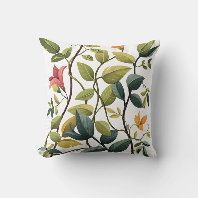Cojín Decorativo Floral Bloom Throw Pillow – Nature’s Charm (Anverso)