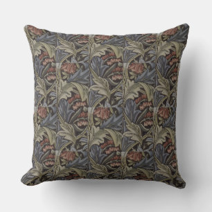 Cojín Decorativo Floral Blue Pink Vintage William Morris Bluebell