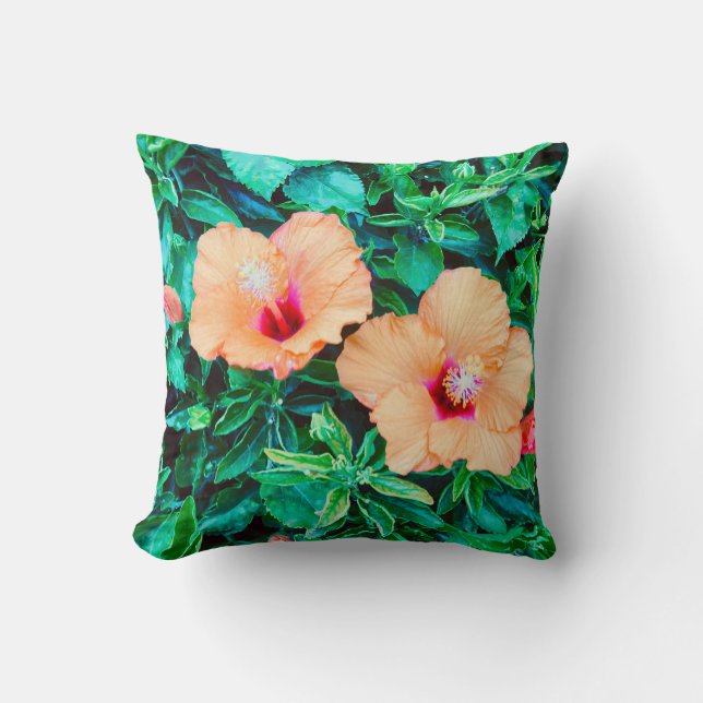 Cojín decorativo floral brillante (Anverso)