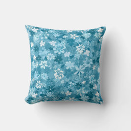 Cojín Decorativo Floral Brisa Oceánica Turquesa Botánico