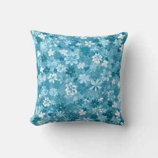 Cojín Decorativo Floral Brisa Oceánica Turquesa Botánico