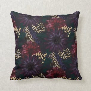 Cojín Decorativo Floral cambiante, oro Pinecone y navidad Spruce