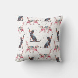 Cojín Decorativo Floral Cats