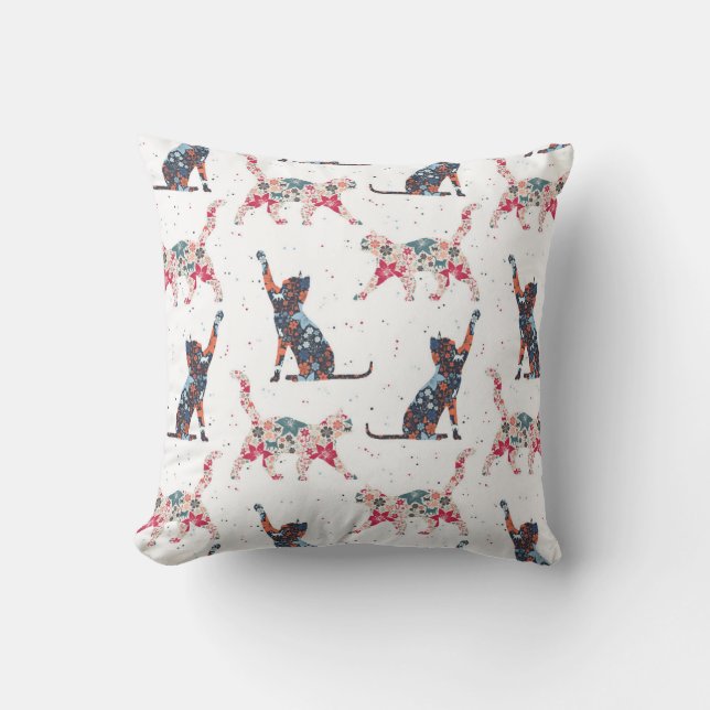 Cojín Decorativo Floral Cats (Anverso)