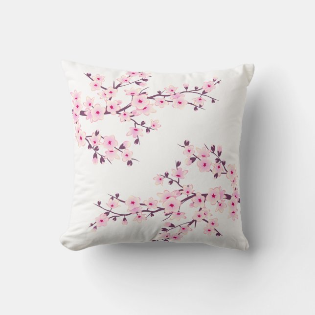 Cojín Decorativo Floral Cherry Blossom (Sakura) (Anverso)
