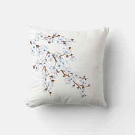 Cojín Decorativo Floral Cherry Blossoms Blue White
