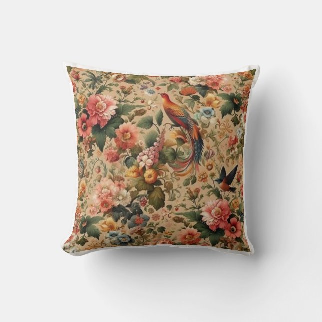 Cojín Decorativo Floral clásica inglesa (Anverso)