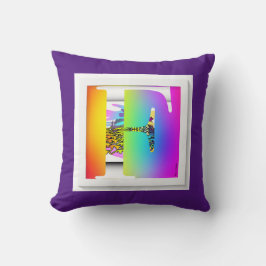 COJÍN DECORATIVO FLORAL CLÁSICA MONOGRAM INICIAL F