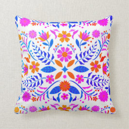 Cojín Decorativo Floral colorida mexicana