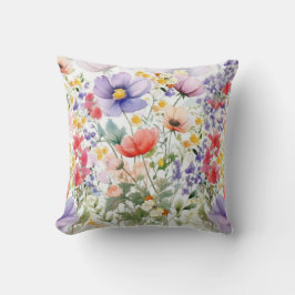 Cojín Decorativo Floral de acuarela de Bonito fina