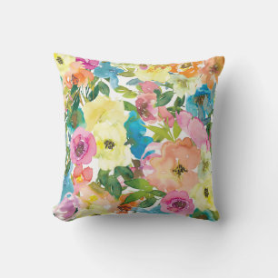 Cojín Decorativo Floral de Bonito acuarela