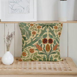 Cojín Decorativo Floral de colores de la caída de William Morris