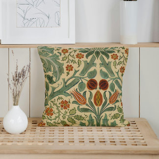 Cojín Decorativo Floral de colores de la caída de William Morris