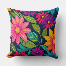 Cojín Decorativo Floral de colores vivos