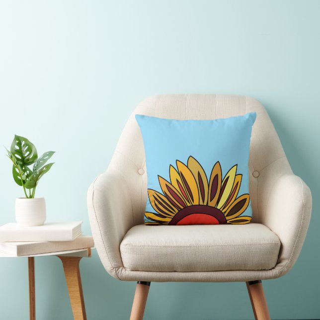 Cojín Decorativo Floral de girasol (Silla)