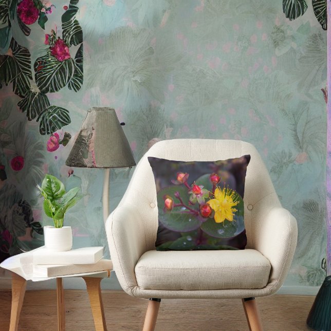 Cojín decorativo floral de hierba de San Juan de O (Subido por el creador)