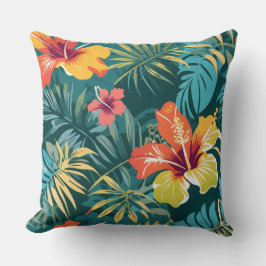 Cojín Decorativo Floral de Isla Tropical