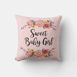 Cojín decorativo floral de la bebé dulce
