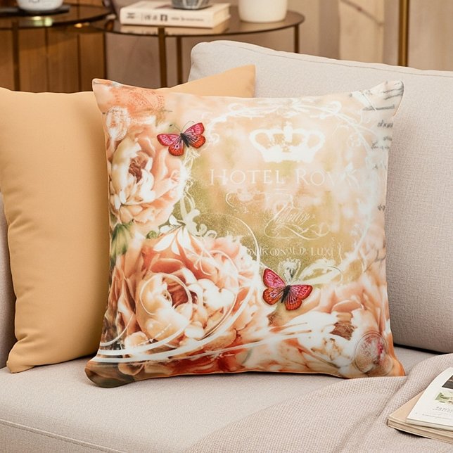 Cojín Decorativo Floral de melocotón suave (Subido por el creador)