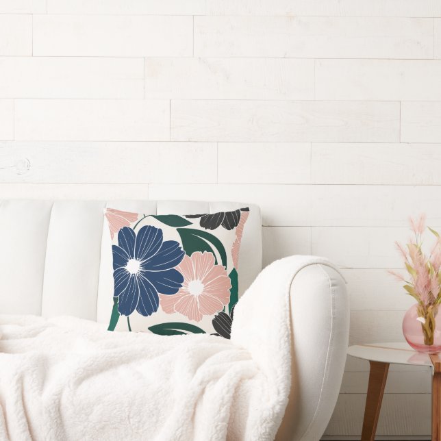 Cojín decorativo floral de moda (Sofá)
