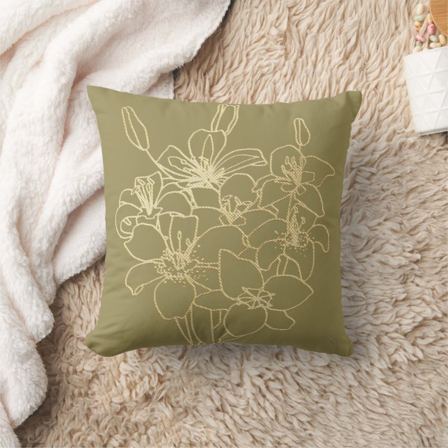 Cojín Decorativo Floral de Moda simple (Manta)
