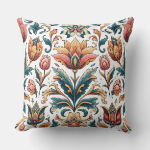 Cojín decorativo floral de ornato audaz