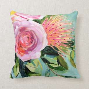 Cojín Decorativo Floral de pincel I