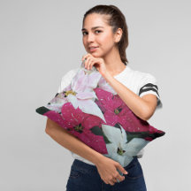 Floral de plantas de poinsettia navideñas