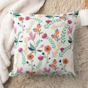 Cojín Decorativo Floral de pradera de flores silvestres primaverale