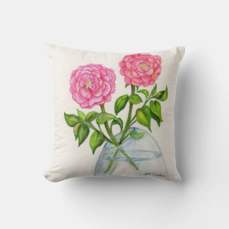 Cojín decorativo floral de rosas