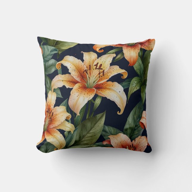 Cojín decorativo floral elegante (Anverso)