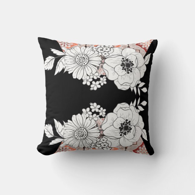 Cojín Decorativo Floral elegante (Anverso)