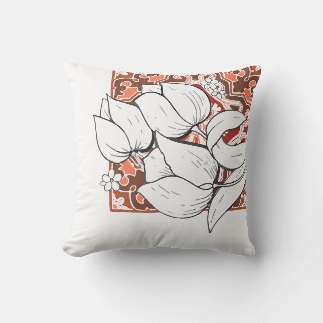 Cojín Decorativo Floral elegante (Anverso)