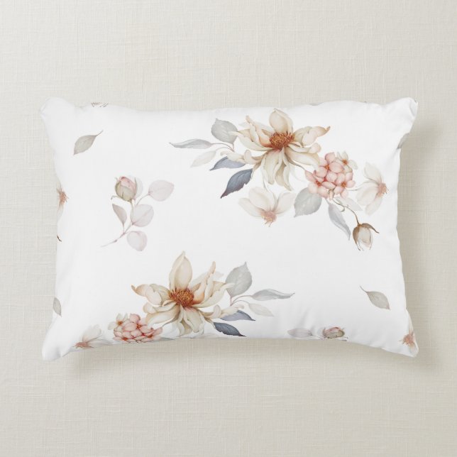 Cojín Decorativo Floral elegante y eterna (Anverso)