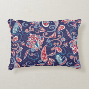Cojín Decorativo Floral Étnica: Resumen Oriental Seamless.