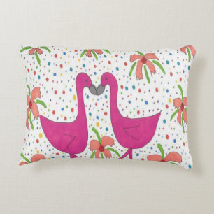 Cojín Decorativo Floral Flamingo Fiesta