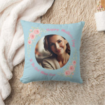 Cojín decorativo floral fotográfico personalizado 