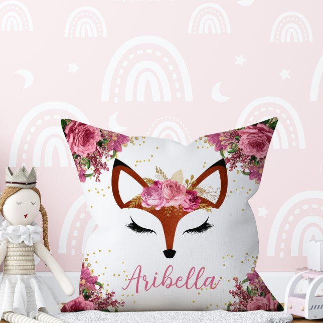 Cojín Decorativo Floral Fox Princess Face Reversible Pillow (Subido por el creador)